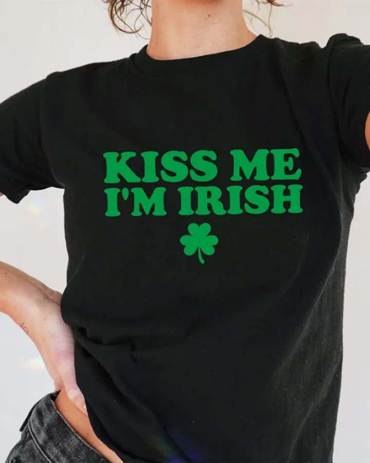 Alternative view of St. Patrick's Day Kiss Me Irish Tee