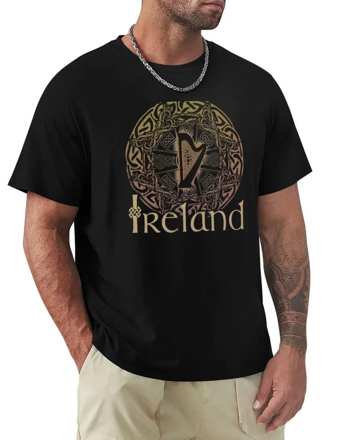 Ireland Celtic Harp Graphic T-shirt