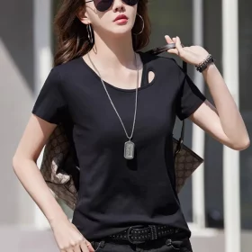 Casual Cut-Out T-Shirt for Women