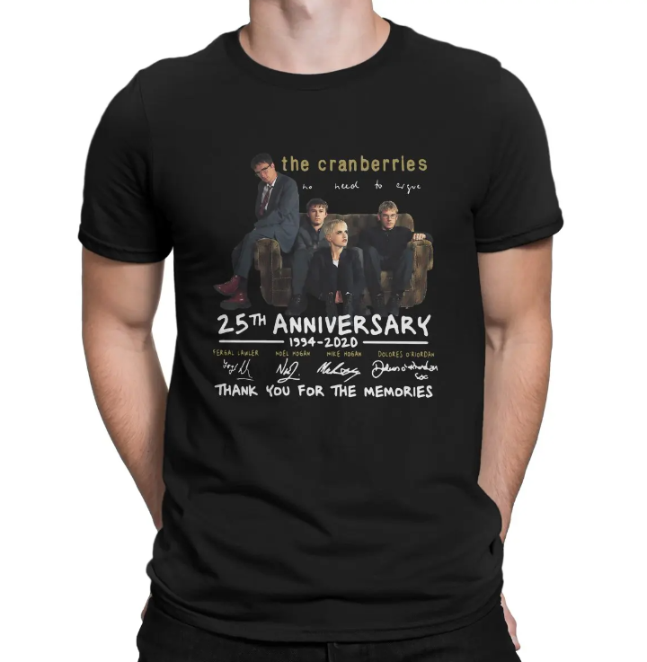 The Cranberries 25th Anniversary T-shirt – Celebrate Irish Rock Legacy