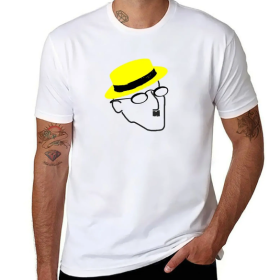 Yellow Hat and Glasses Sketch T-shirt - Classic Style for Breaking Bad Fans Yellow Hat and Glasses Sketch T-shirt - Classic Style for Breaking Bad Fans