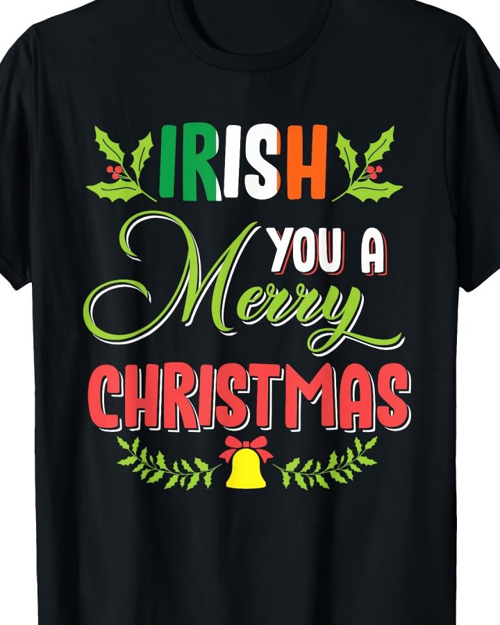Festive Irish Christmas T-Shirt – Irish You a Merry Tee