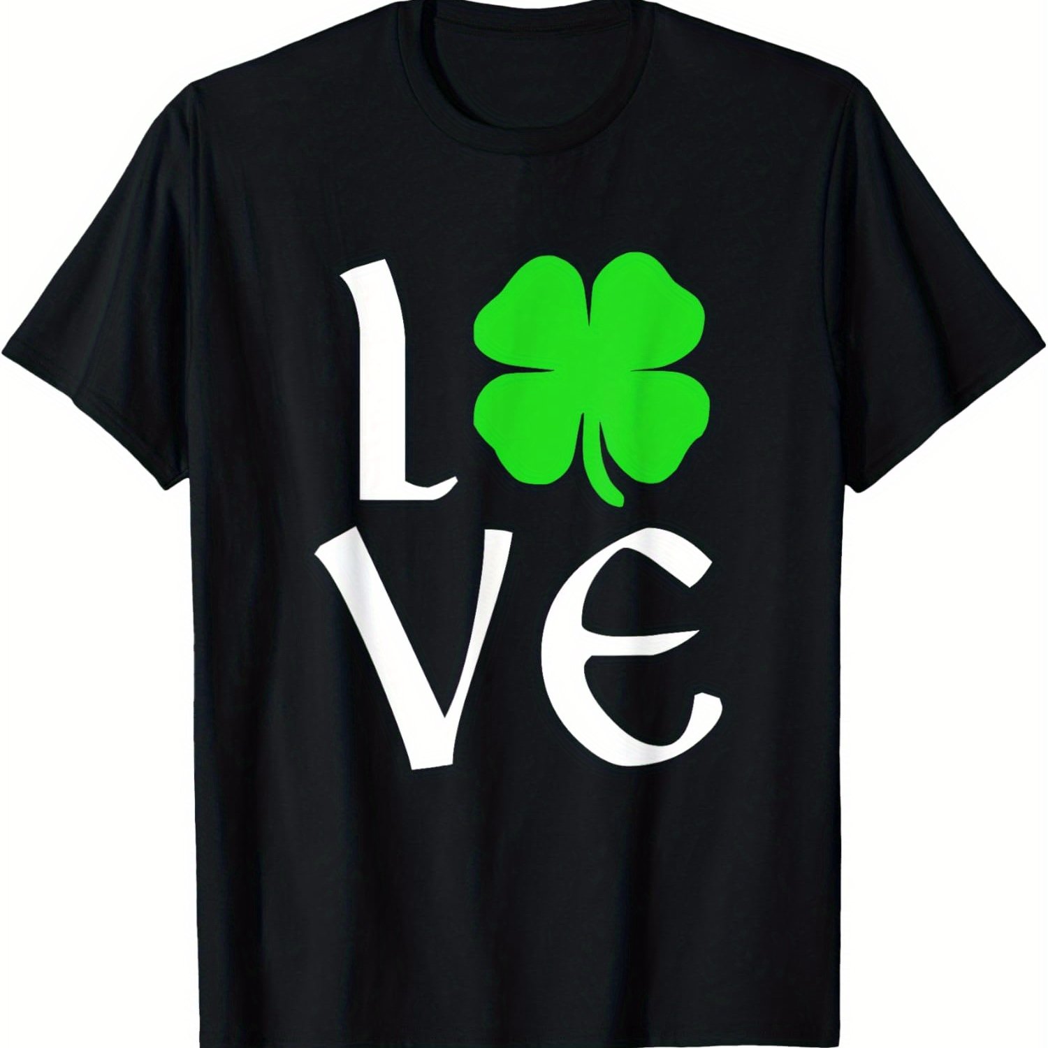 LOVE Shamrock T-Shirt – Irish Four Leaf Clover Tee LOVE Shamrock T-Shirt – Irish Four Leaf Clover Tee