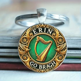 Vintage Irish Gaelic Harp Keychain