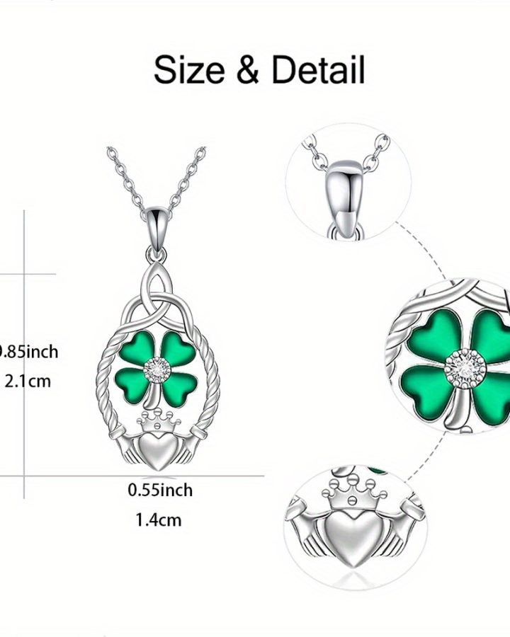 Celtic Knot Oval Pendant Necklace