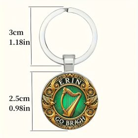 Vintage Irish Gaelic Harp Keychain
