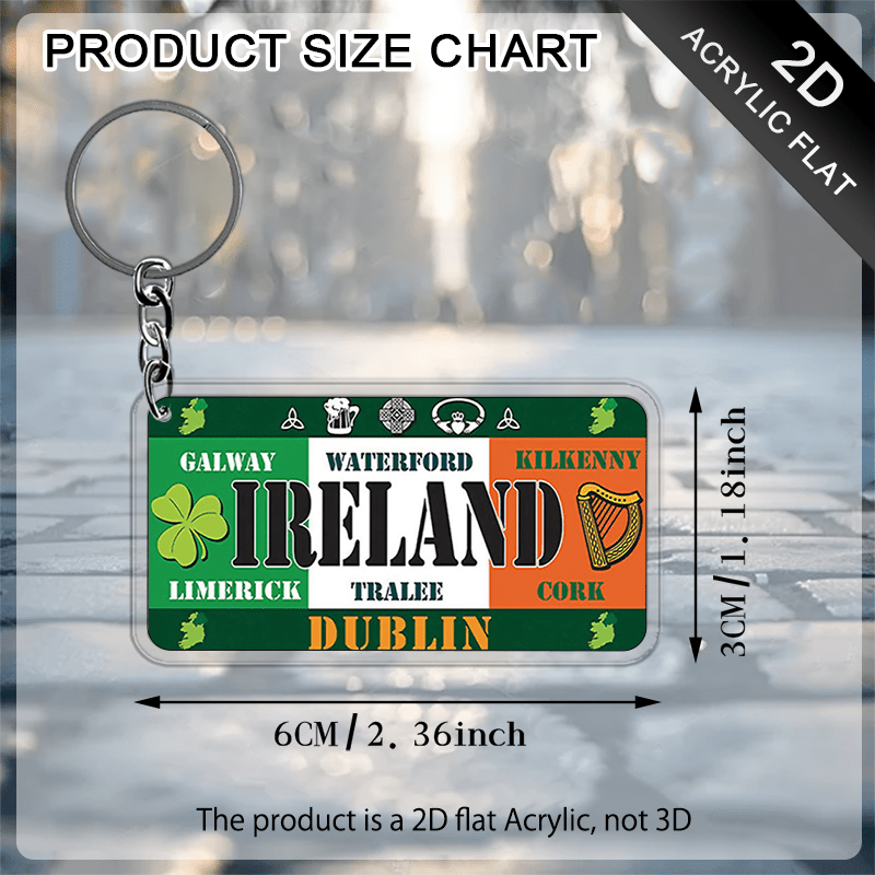 Irish-Themed Acrylic Keychain Irish-Themed Acrylic Keychain