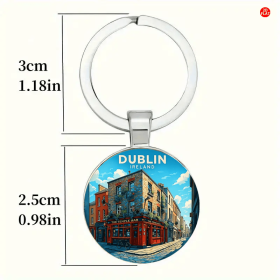 Dublin Irish Retro Keychain