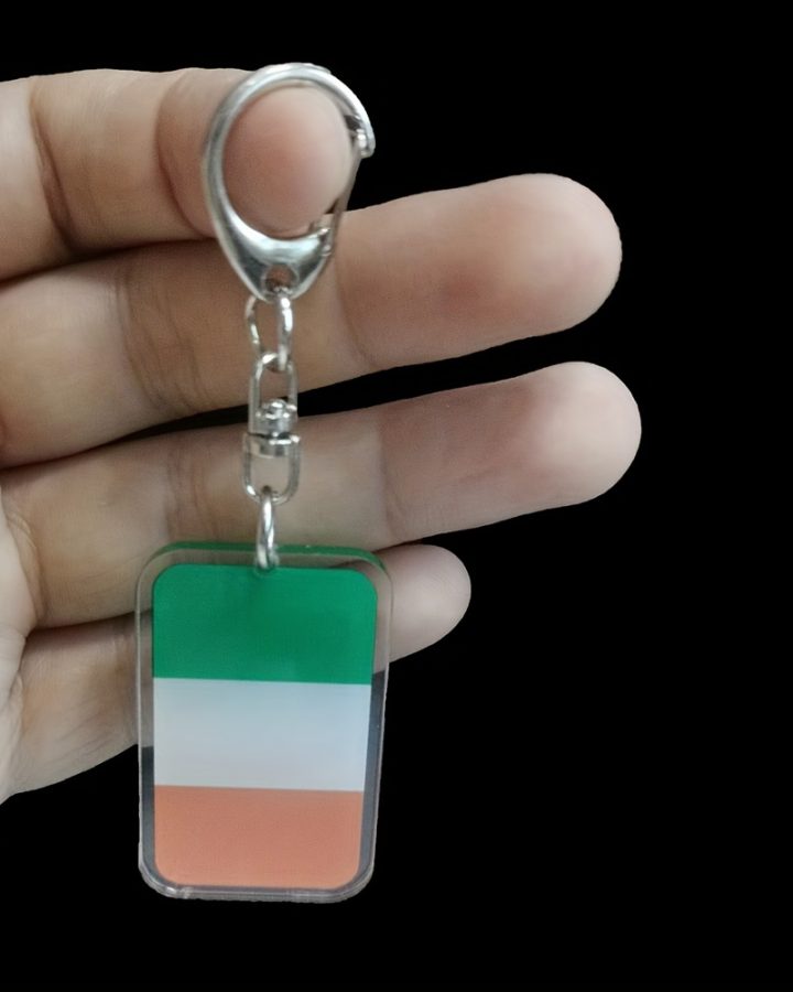 2D Flat 1pc Irish Flag Keychain