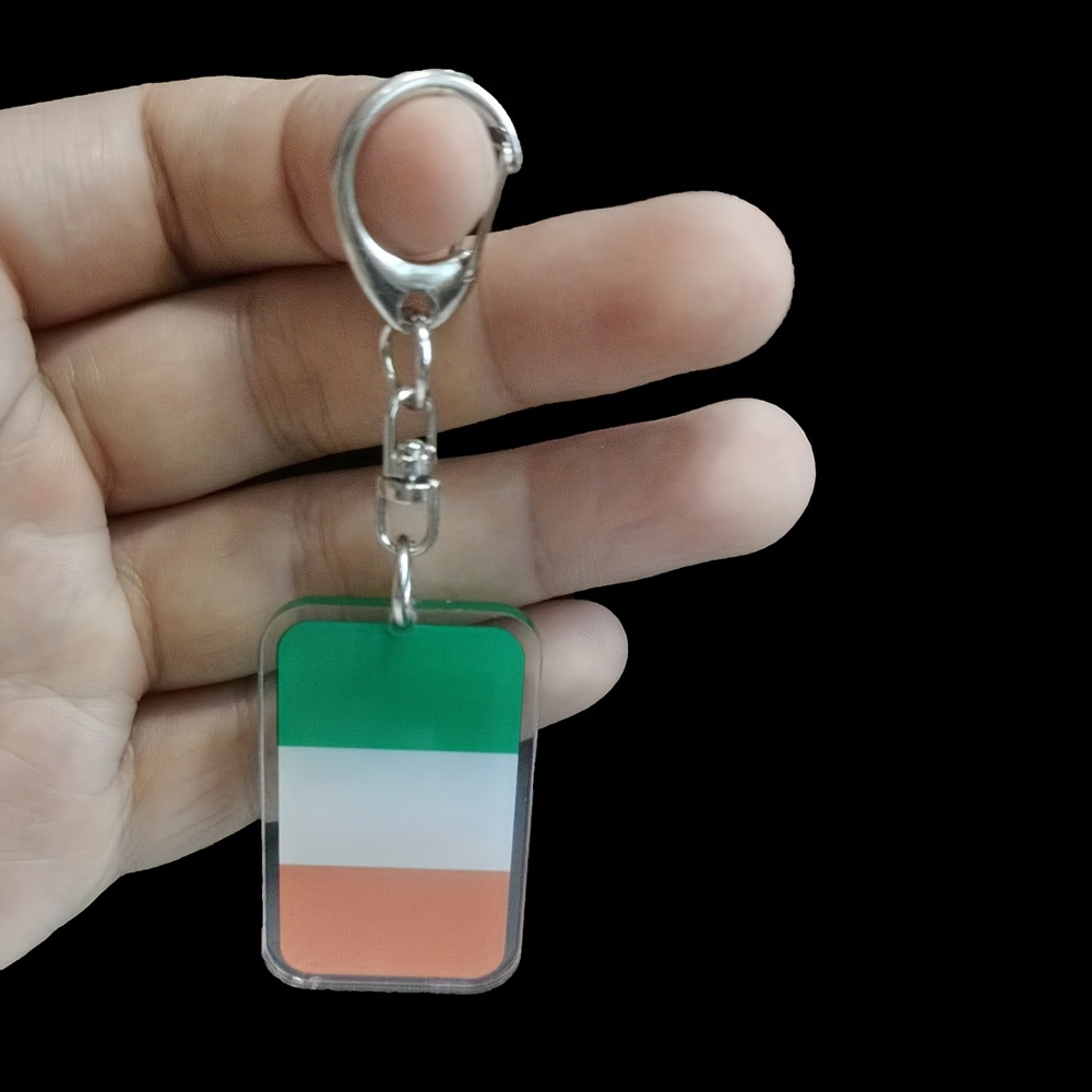 2D Flat 1pc Irish Flag Keychain 2D Flat 1pc Irish Flag Keychain