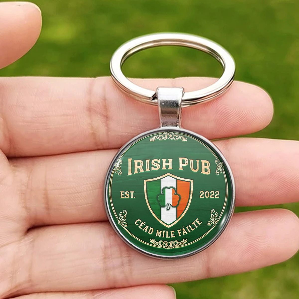 3pcs Irish Pub Shield Ring Keychain 3pcs Irish Pub Shield Ring Keychain