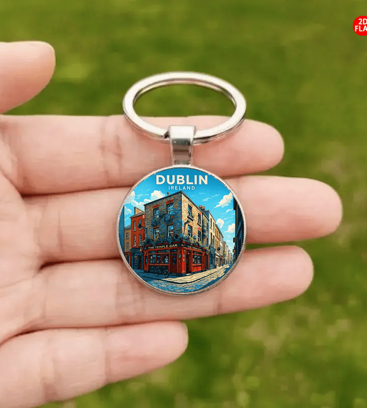 Dublin Irish Retro Keychain