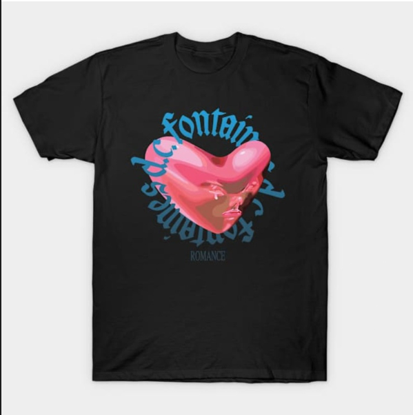Fontaines DC Romance-Inspired Men's Black T-Shirt Fontaines DC Romance-Inspired Men's Black T-Shirt