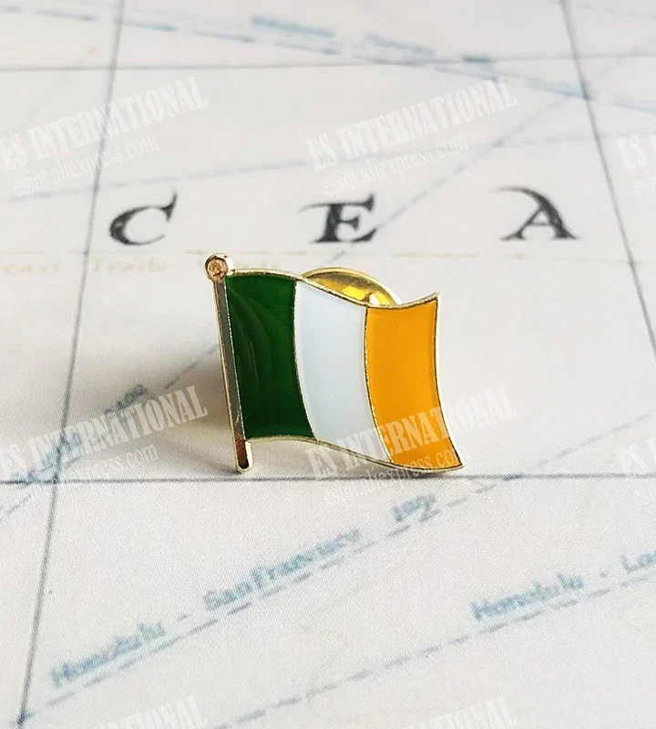 Ireland National Flag Enamel Badge Brooch