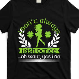 Irish Dance Costume T-Shirt – Feis & Shamrock Print