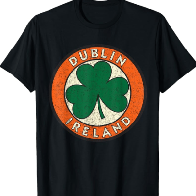 Men's St. Patrick's Day Shamrock Circle Sign T-shirt