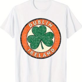 Men's St. Patrick's Day Shamrock Circle Sign T-shirt