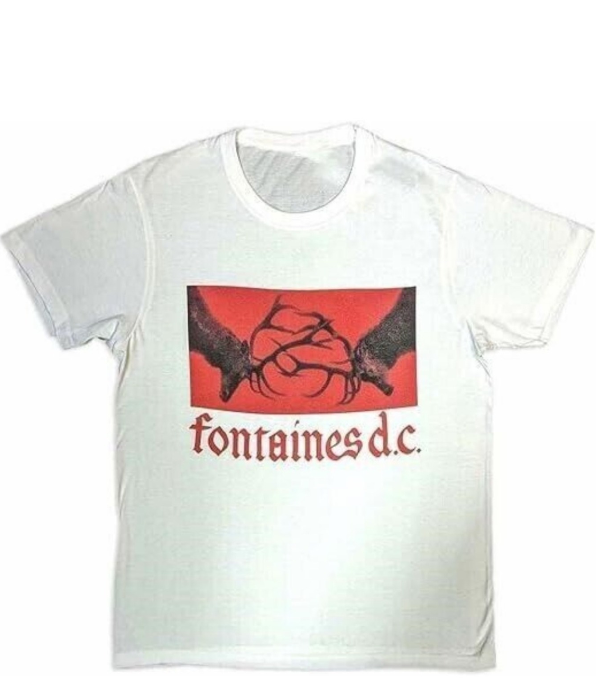 Rock Off Fontaines D.C. Gothic Band Logo T-Shirt Rock Off Fontaines D.C. Gothic Band Logo T-Shirt