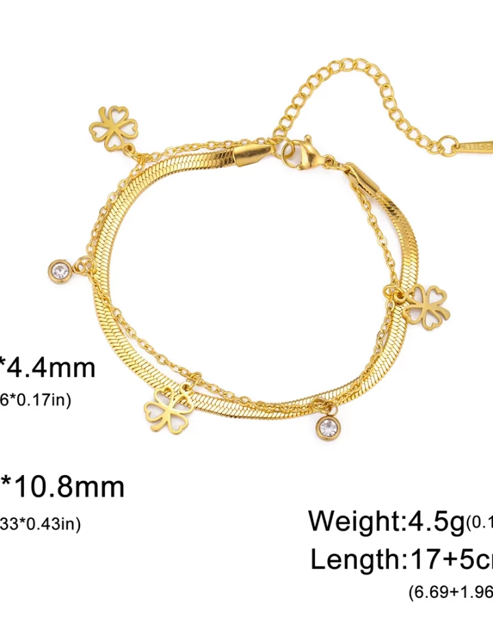 Dawapara Good Luck Shamrock Bracelet