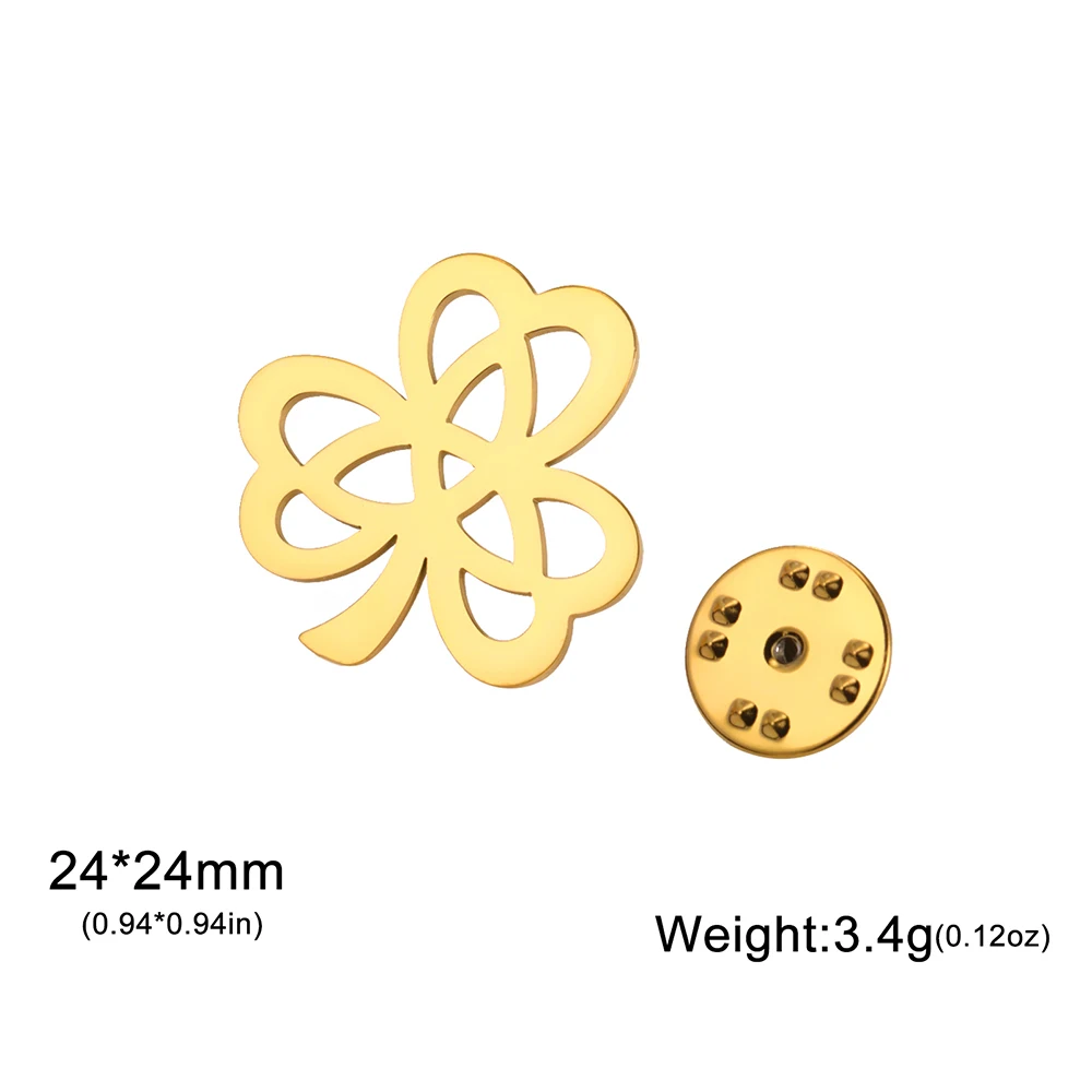 Dawapara Shamrocks Clover Brooch Pin Dawapara Shamrocks Clover Brooch Pin