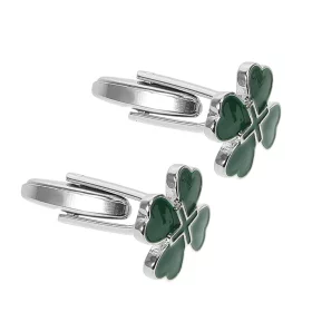 2pcs Irish Shamrock Cufflinks