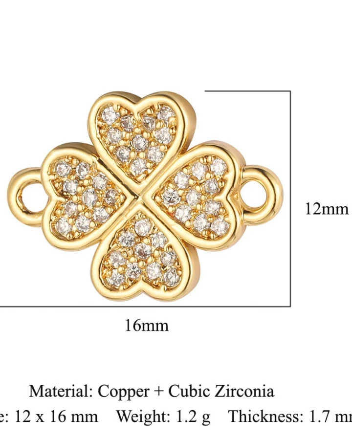 Trendy Four-Leaf Clover Lucky Charm Bracelet