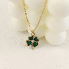 New Lucky Four-Leaf Clover Pendant Necklace