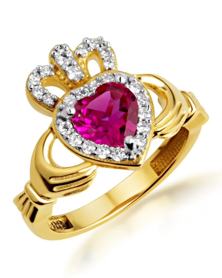 Claddagh Ring Gold Sterling Silver 925