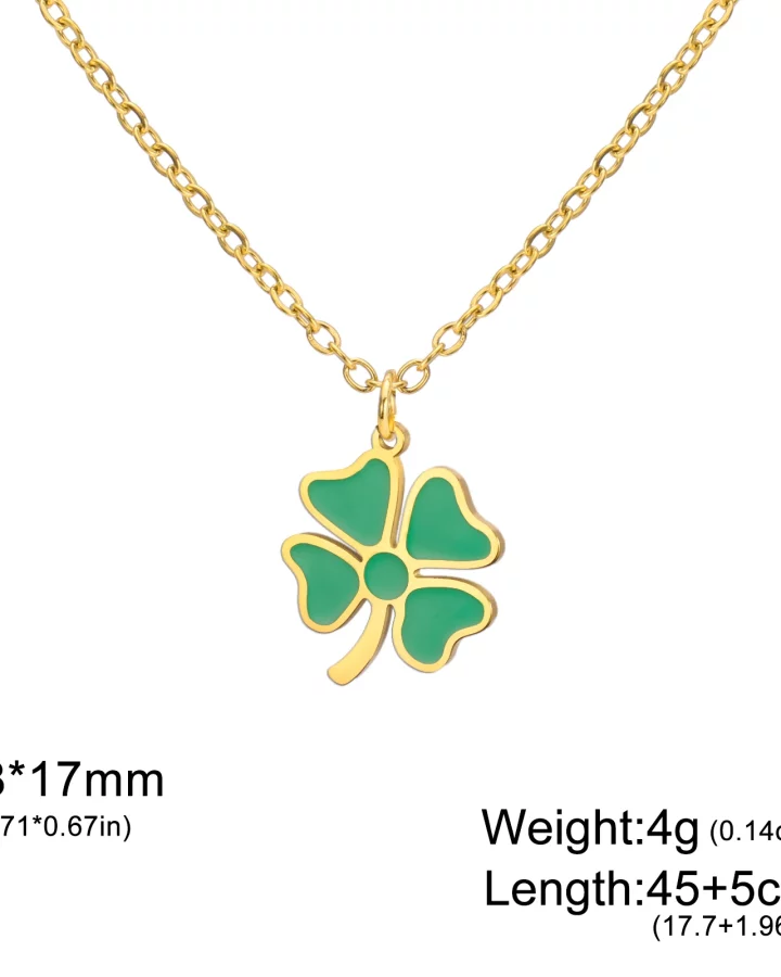 Vassago Four Leaf Clover Necklace
