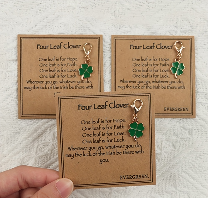 3pcs, Stylish Four-Leaf Clover Keychain 3pcs, Stylish Four-Leaf Clover Keychain