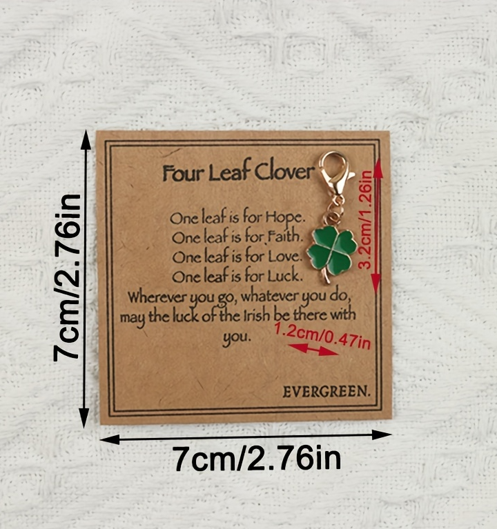 3pcs, Stylish Four-Leaf Clover Keychain