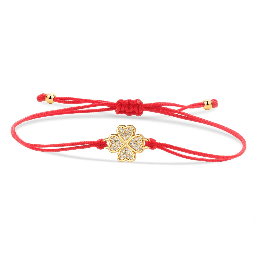 Trendy Four-Leaf Clover Lucky Charm Bracelet Trendy Four-Leaf Clover Lucky Charm Bracelet