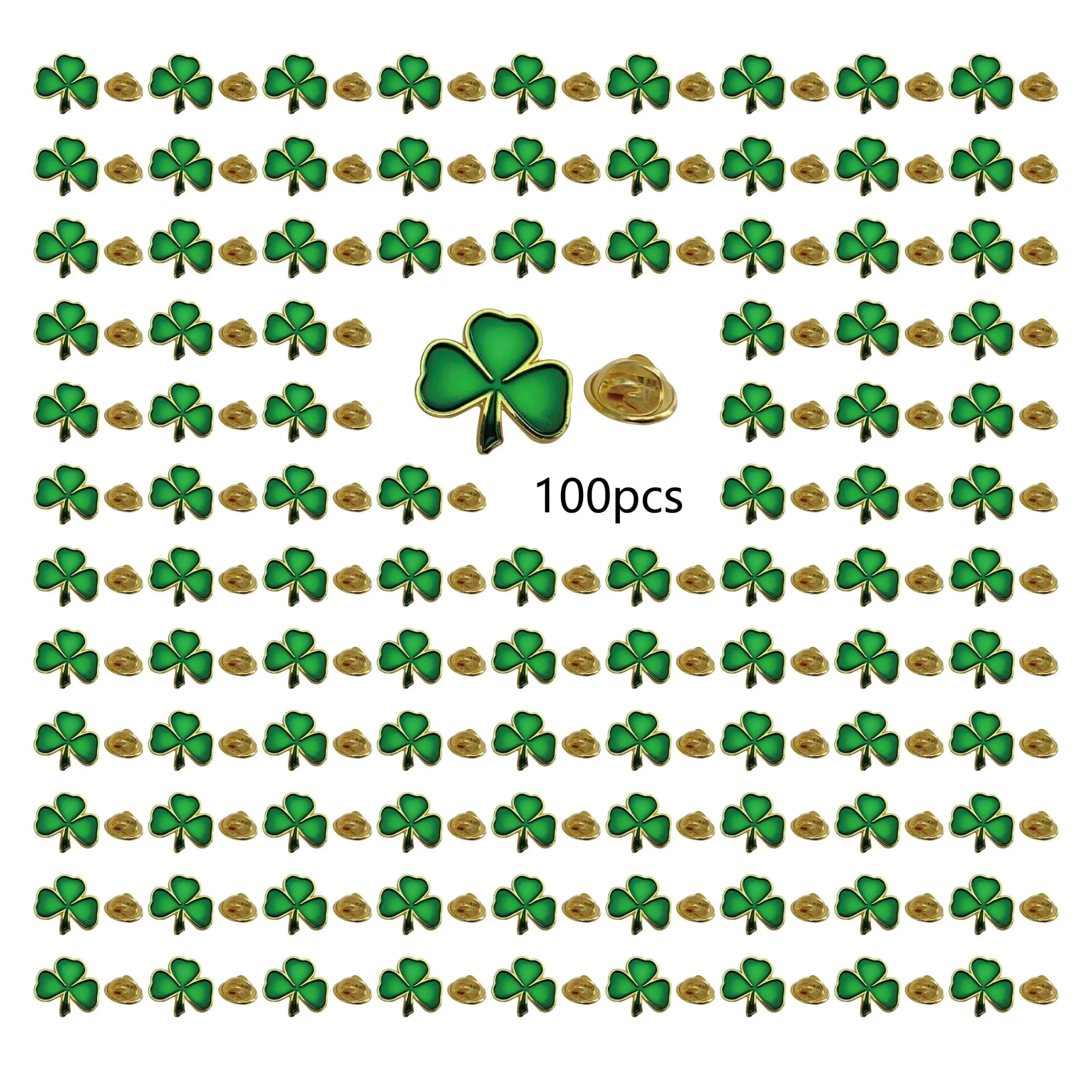 100pcs - St. Patrick's Day Shamrock Pin 100pcs - St. Patrick's Day Shamrock Pin