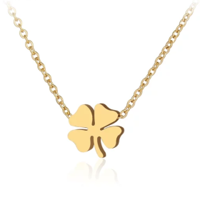 Stainless Steel Four-Leaf Clover Necklace