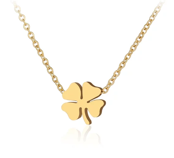 Stainless Steel Four-Leaf Clover Necklace Stainless Steel Four-Leaf Clover Necklace