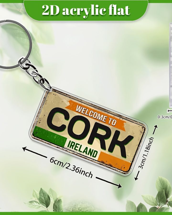 2pcs Vintage Ireland Keychains