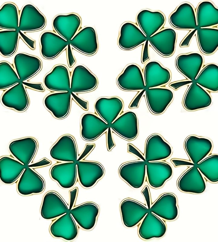 Stylish Lucky Green Shamrock Brooch