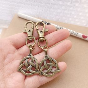2 Piece Elegant Celtic Knot Keychain Charm
