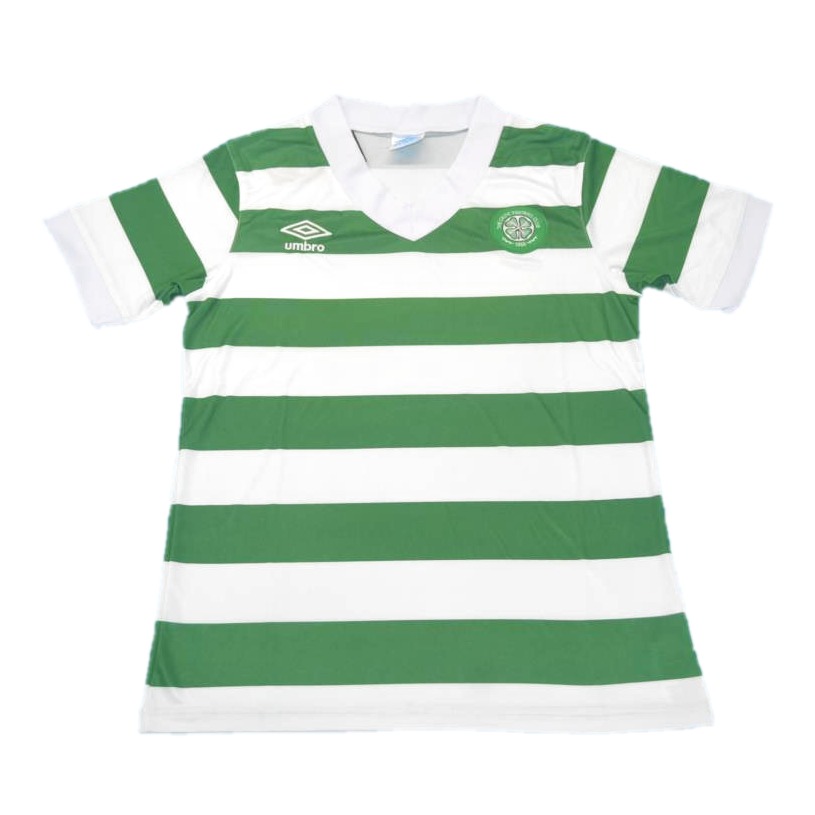 Celtic 1980-1982 Home Jersey Celtic 1980-82 home jersey, green and white hoops, front