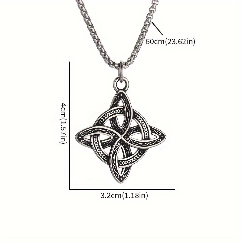 Retro Irish Celtic Knot Pendant Silver Necklace Retro Irish Celtic Knot Pendant Silver Necklace