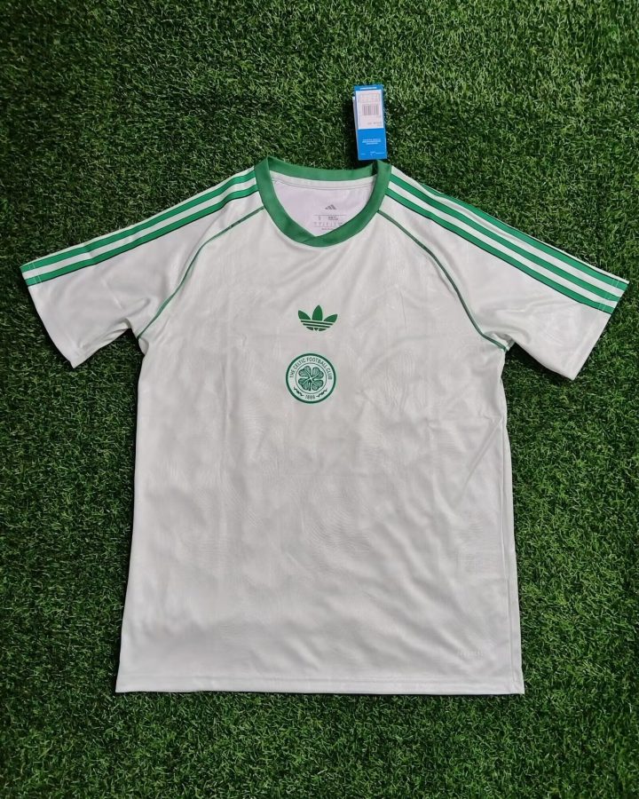 Celtic 2025-2026 White with Green Training Jersey