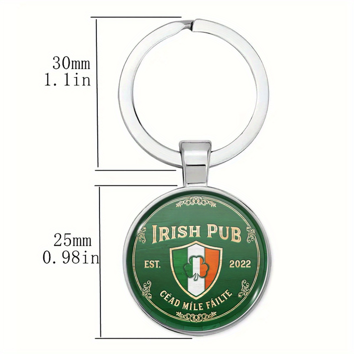 3pcs Irish Pub Shield Ring Keychain 3pcs Irish Pub Shield Ring Keychain