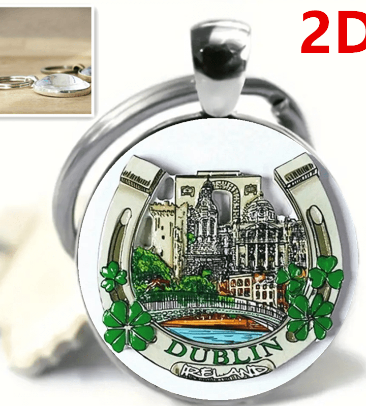 Vintage Dublin Ireland Keychain