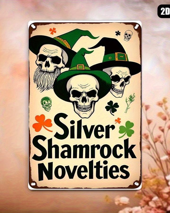 2D Flat Halloween & St. Patrick's Decor - Gothic Irish Wall Hanging