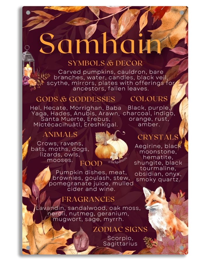 2D Flat Retro Metal Tin Sign - Samhain Wall Art Decor