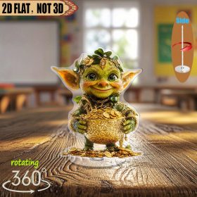 2D Flat, Rotating Goblin Decoration