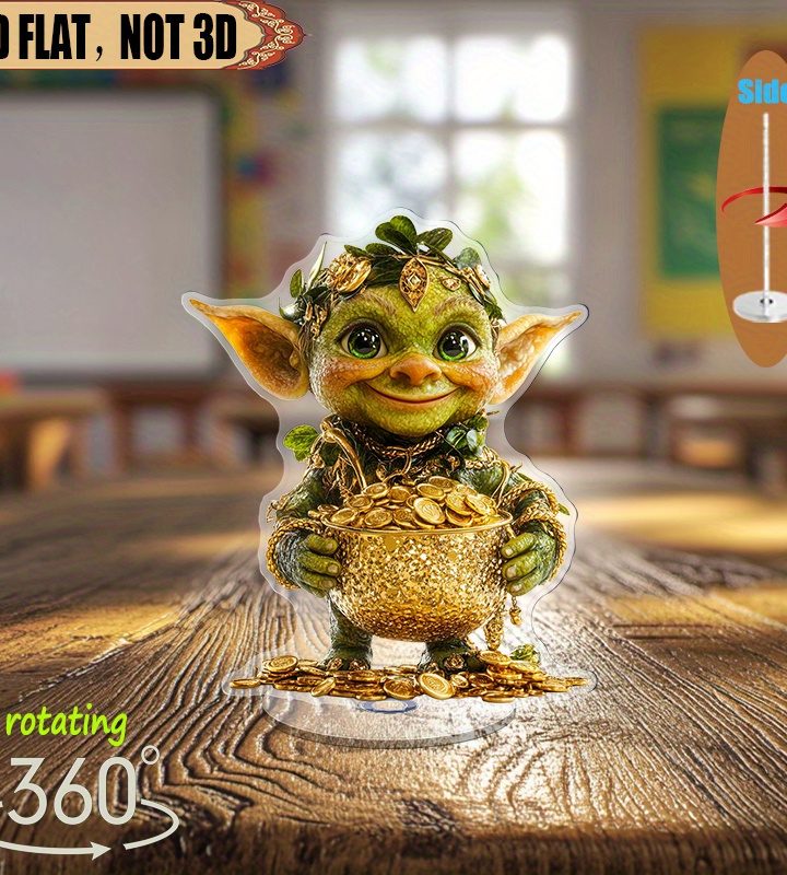 2D Flat, Rotating Goblin Decoration