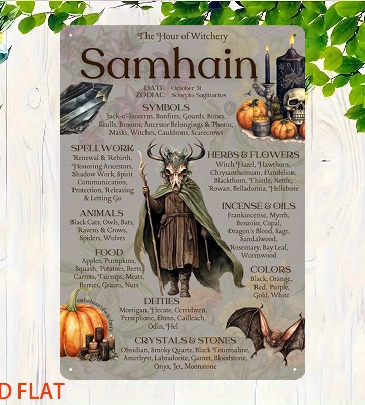 2D Flat Samhain Halloween Iron Wall Sign