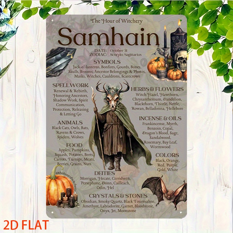 2D Flat Samhain Halloween Iron Wall Sign 2D Flat Samhain Halloween Iron Wall Sign