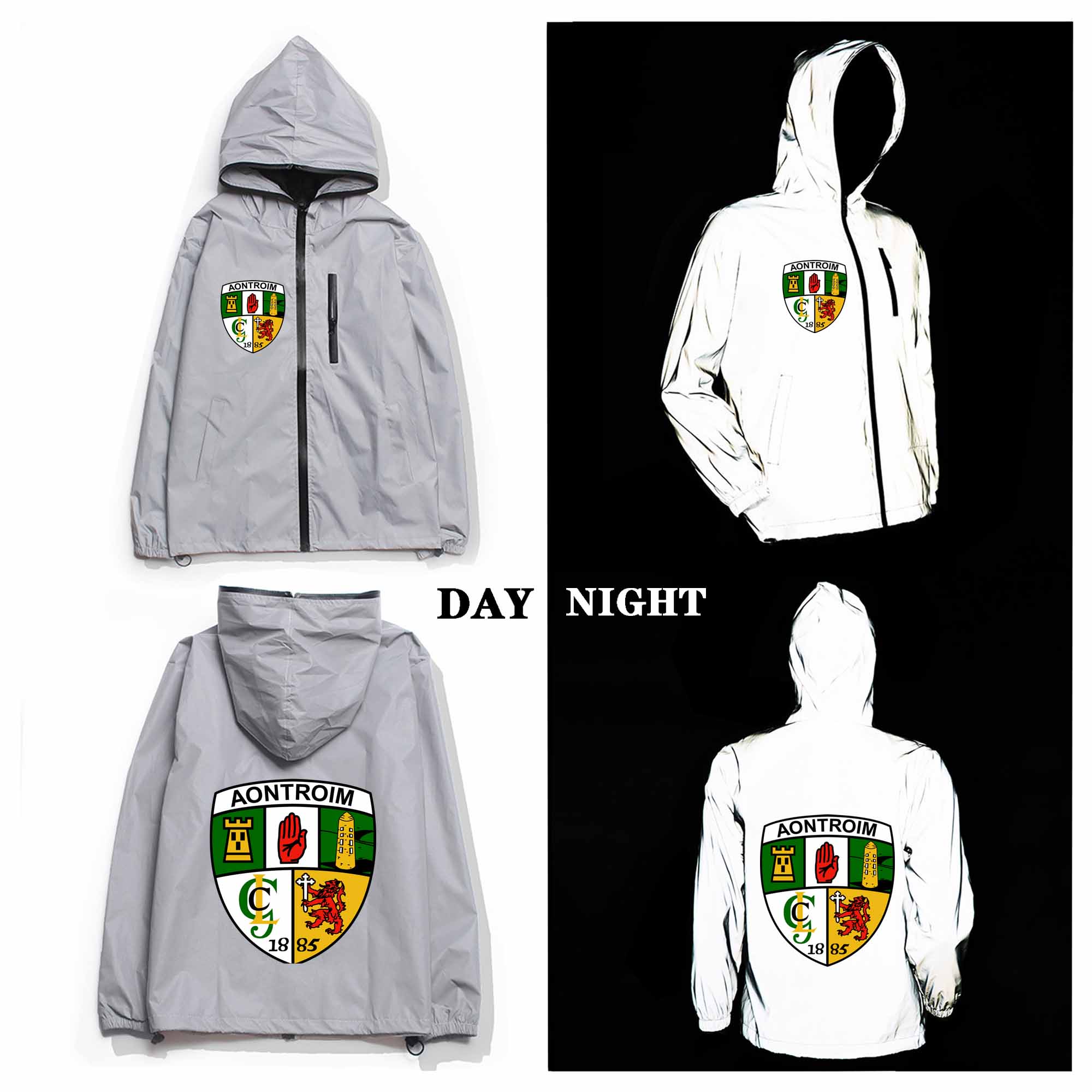 Antrim GAA Crest Reflective Jacket Antrim GAA Crest Reflective Jacket